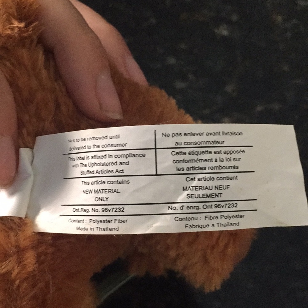 Mini stuffed bear - Picture 6 of 6